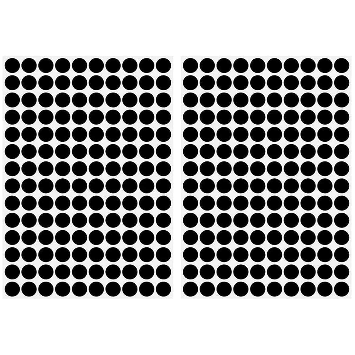 ZXUEZHENG Self-Adhesive Screw Hole Stickers, 12mm Black, 280 Pieces | Cover Furniture Screw Holes - main product image
