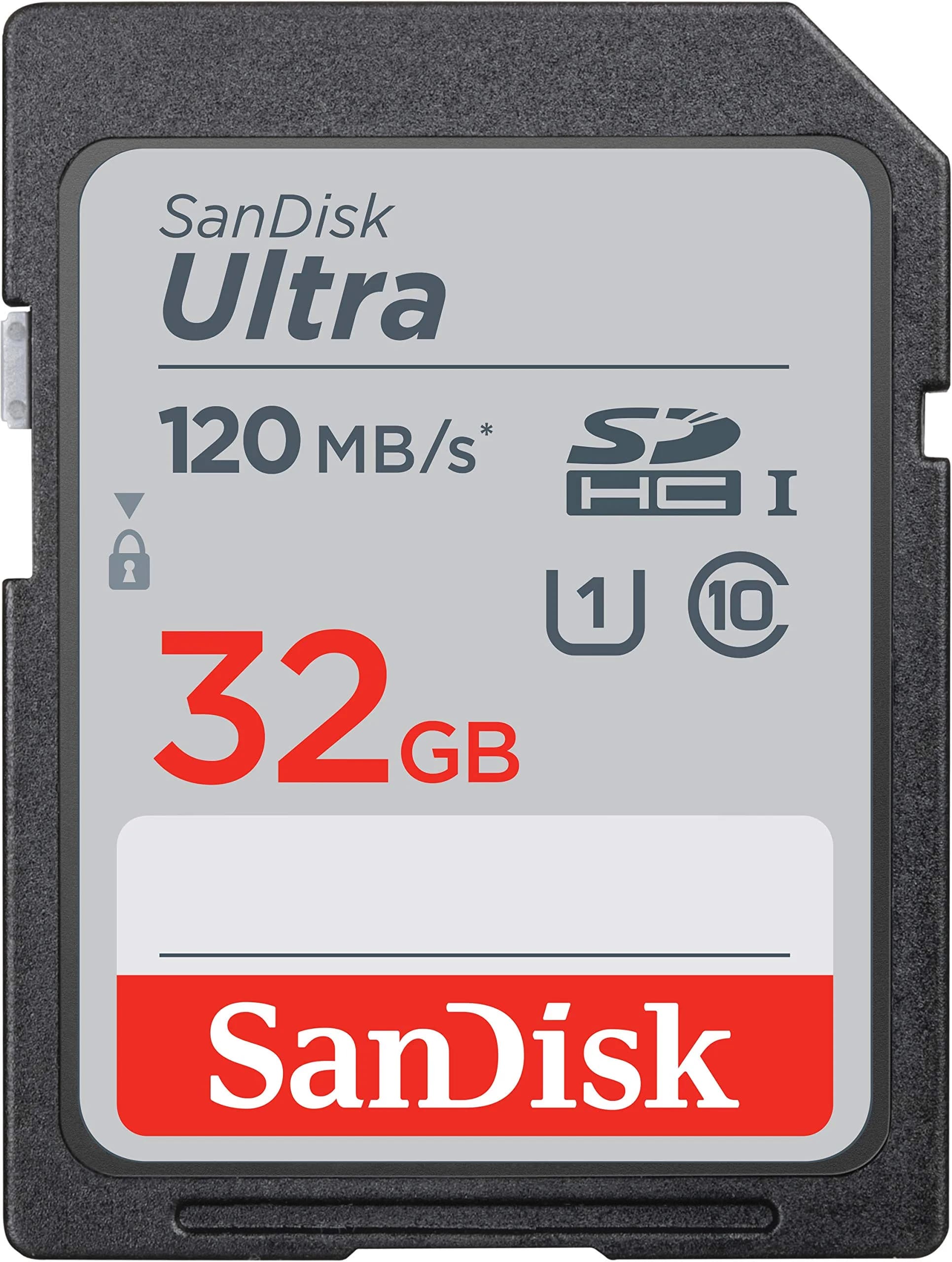 SanDisk 32GB Ultra SDHC UHS-I Memory Card 32GB (120MB/s, C10, U1) | Reliable Storage for Cameras - main product image