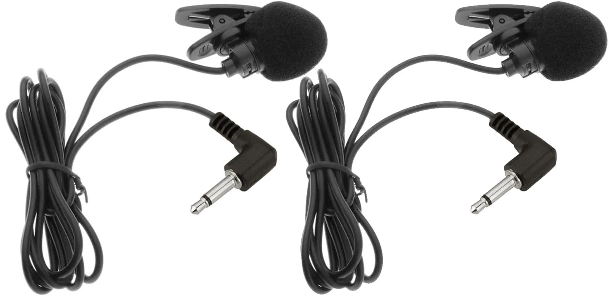 Akingdleo 2 pcs Portable 3.5mm Lavalier Microphone | Omnidirectional Clip-on Mic for Voice Amplifiers - main product image