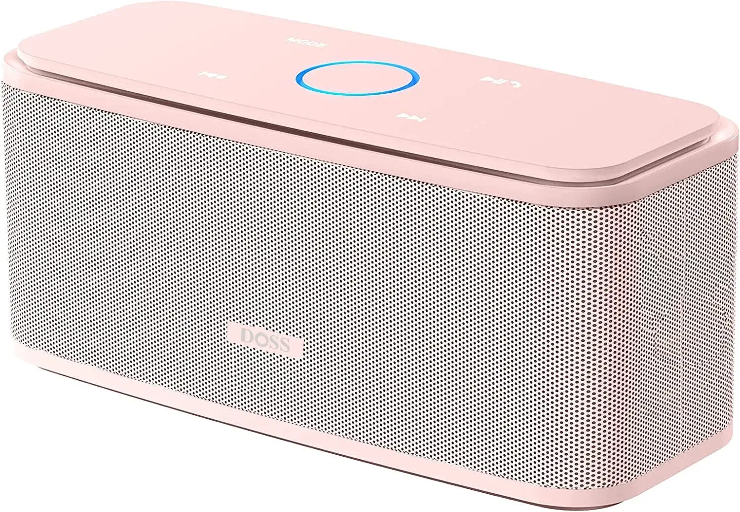 DOSS SoundBox Touch Portable Wireless Bluetooth Speaker - 12W HD Sound, 20H Playtime, Light Pink | IPX5 Water-Resistant - main product image