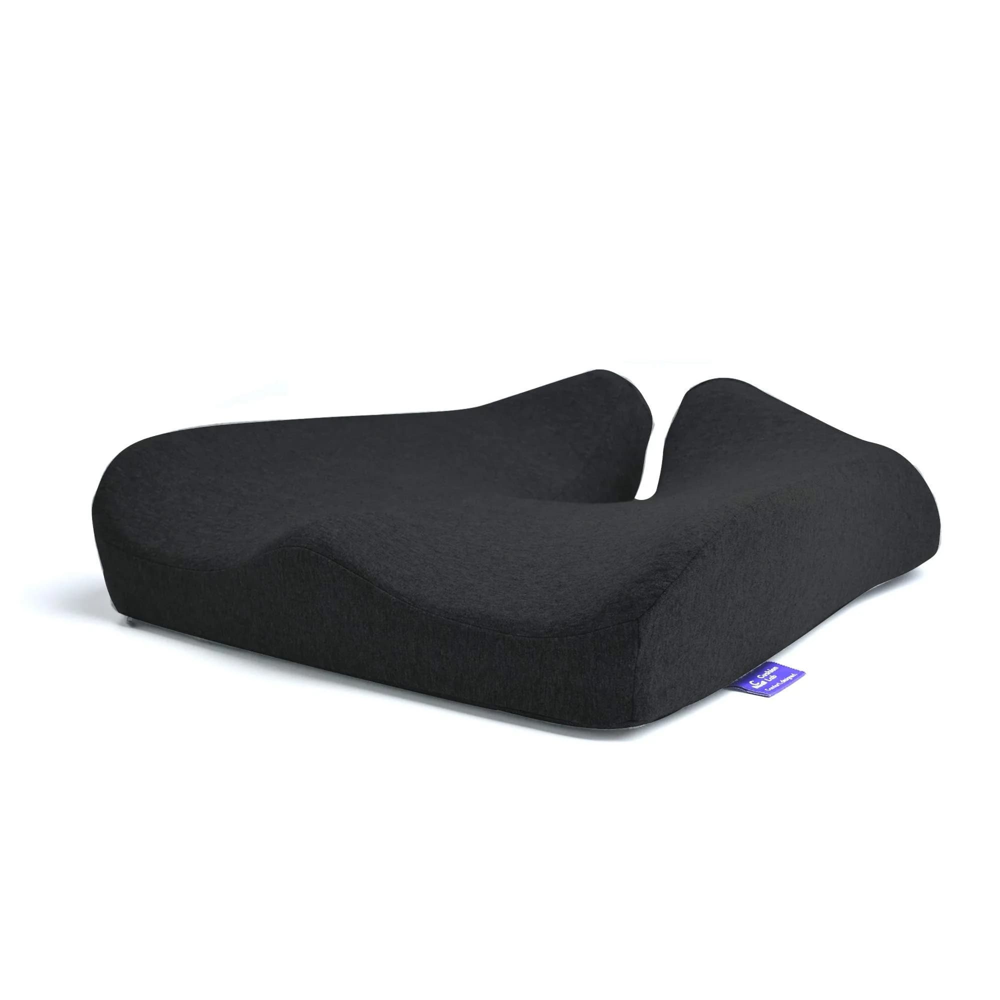 Cushion Lab Patented Pressure Relief Seat Cushion Black | Ergonomic Memory Foam for Long Sitting Hours - main product image