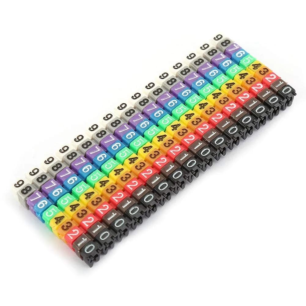 Fafeicy Clip on Wire Markers 150PCS | Colorful Cable Number Labels for Marking Wires - main product image