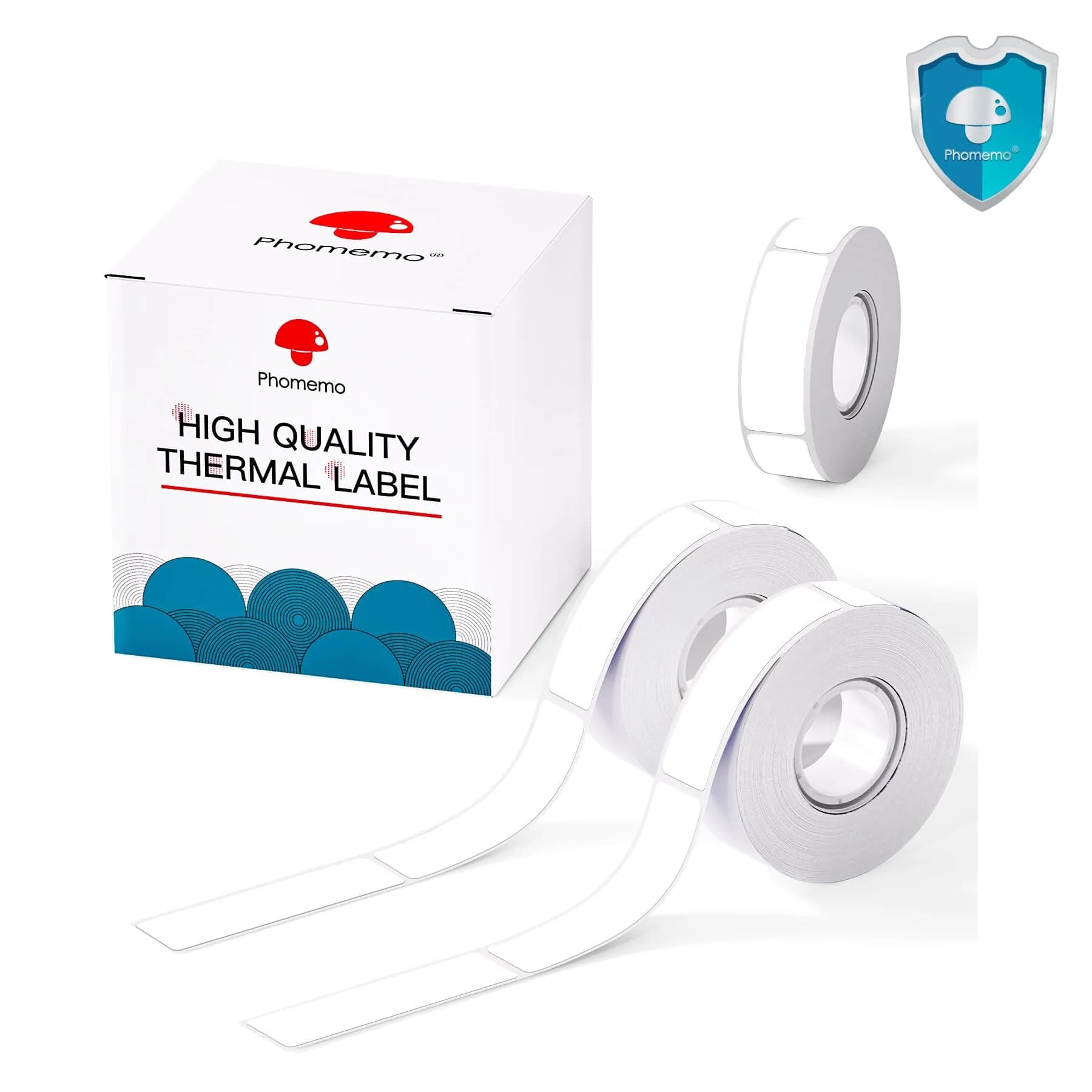 Phomemo D30 Labels Thermal Freezer Labels 12x40mm | Water-Resistant, Easy Removal, 9 Rolls