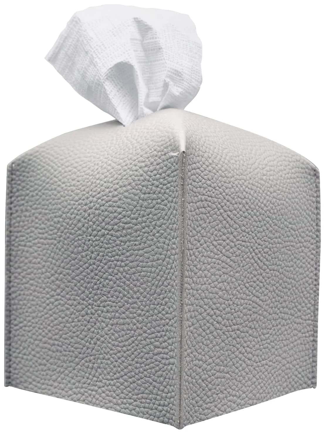 Carrotez Modern PU Leather Square Tissue Box Cover 13cm (5"X5"X5") | Stylish Organizer for Home & Office