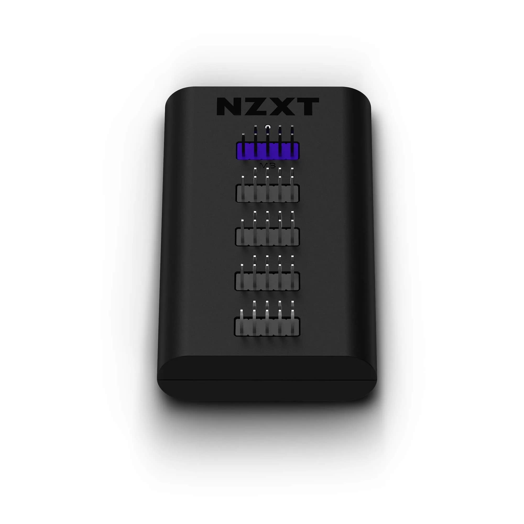 NZXT Internal USB Hub 3 - Expands 4 USB 2.0 Ports - Sleek Multifunctional Design - SATA Power Connection - Plug and Play | Compact, Stable Power, Easy Install