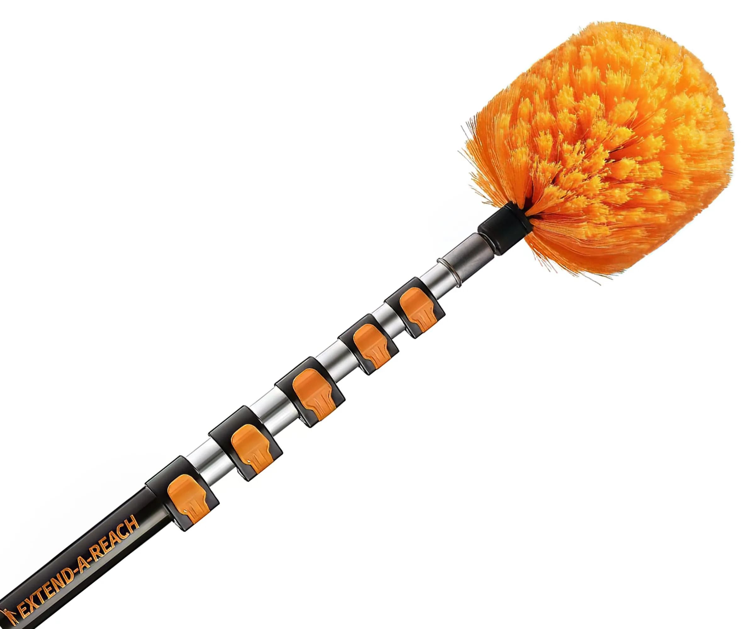 EXTEND-A-REACH Telescopic Cobweb Duster with Extension Pole, 25 ft (7.62 m) | High Reach for Indoor & Outdoor Cleaning - main product image