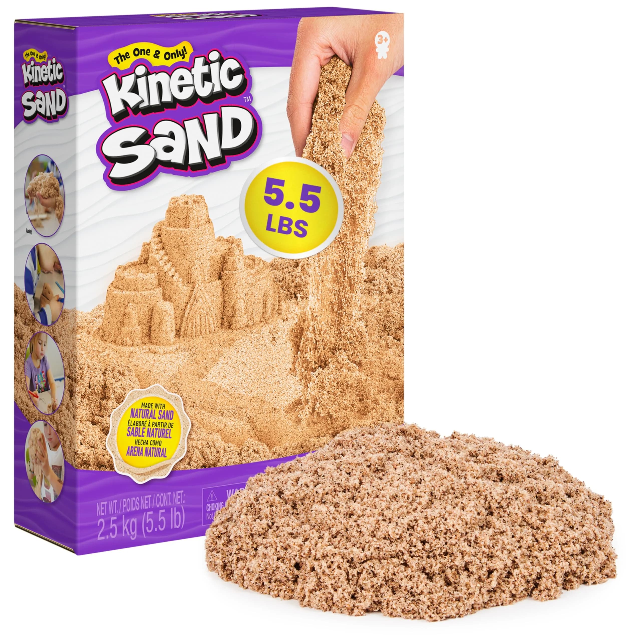 Kinetic Sand 2.5kg (5.5lb) Brown Sand | Sensory Play for Ages 3+ - main product image