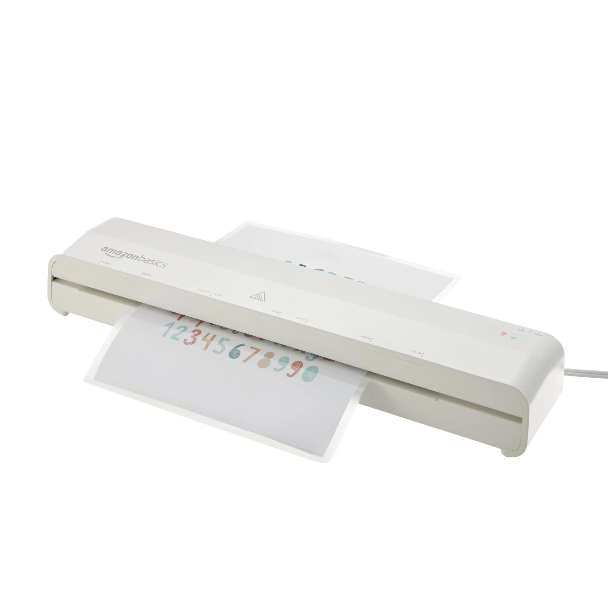 Amazon Basics 12-Inch Thermal Laminator Machine with 20 Pouches | Fast Warm-Up & Jam Release - main product image