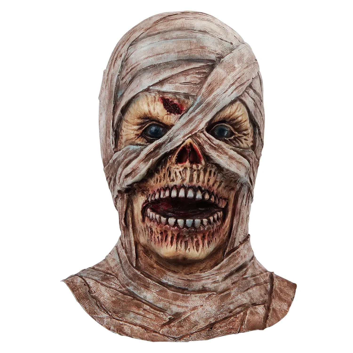 MOLEZU Horror Mummy Mask Scary Halloween Latex Head | Creepy Masks for Adults