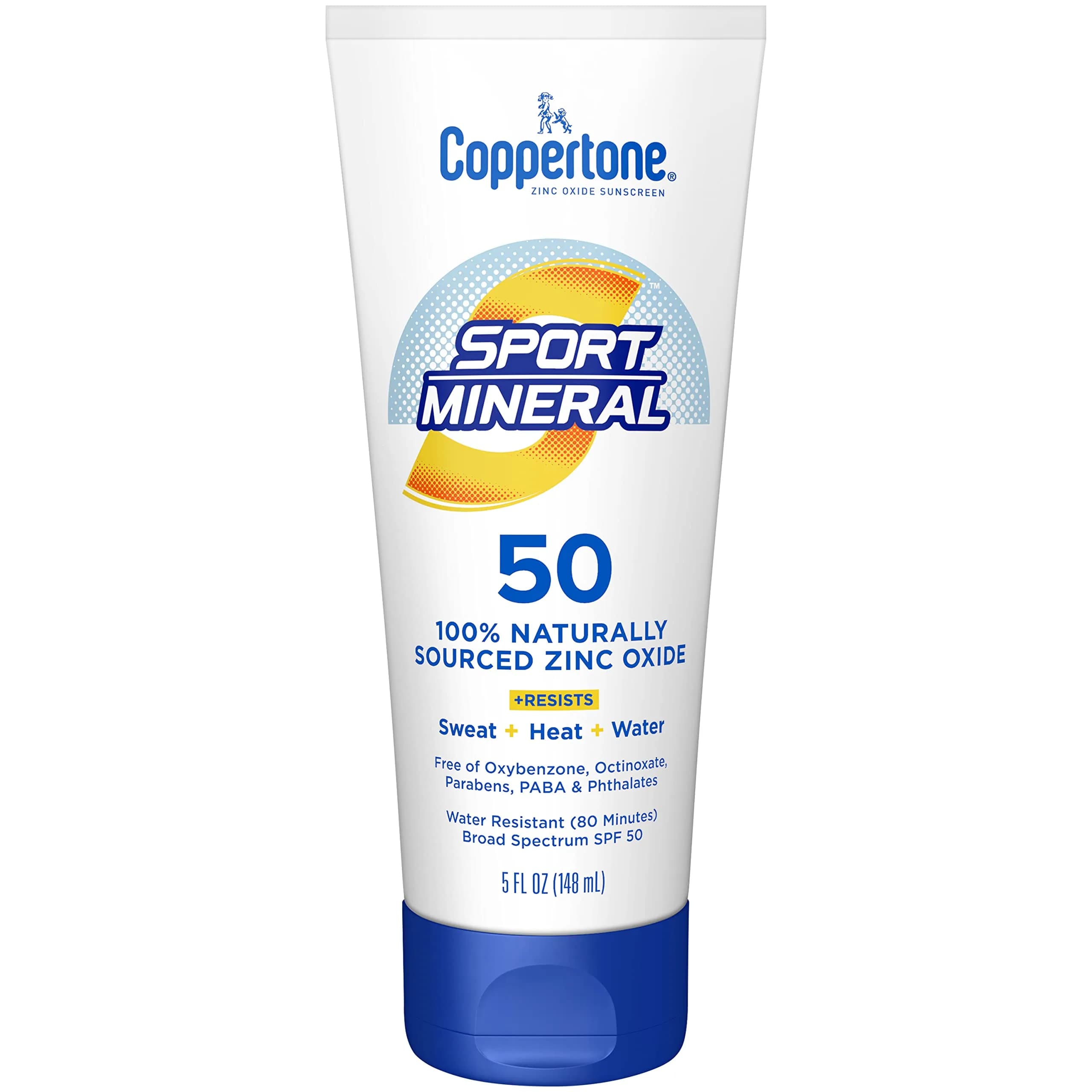 Coppertone Sport Mineral Sunscreen Lotion SPF 50, 148ml (5 Fl Oz) | High Performance Protection - main product image