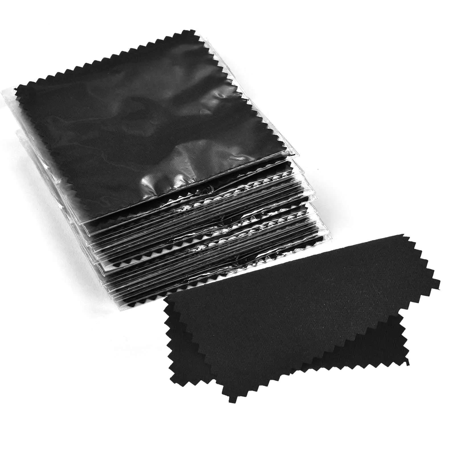 SEVENWELL 100pcs Jewelry Cleaning Cloth 8cm x 8cm | Polishes Sterling Silver, Gold, Platinum