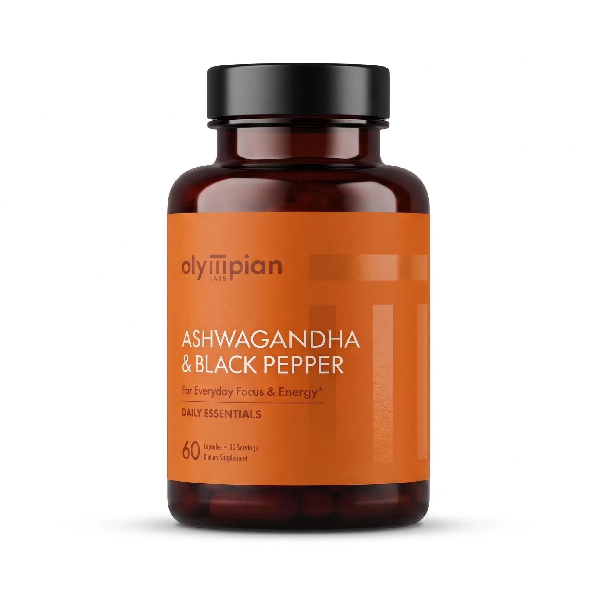 Olympian Labs Organic Ashwagandha with Black Pepper Supports Brain, Muscle & Memory - 60 Vegan Capsules