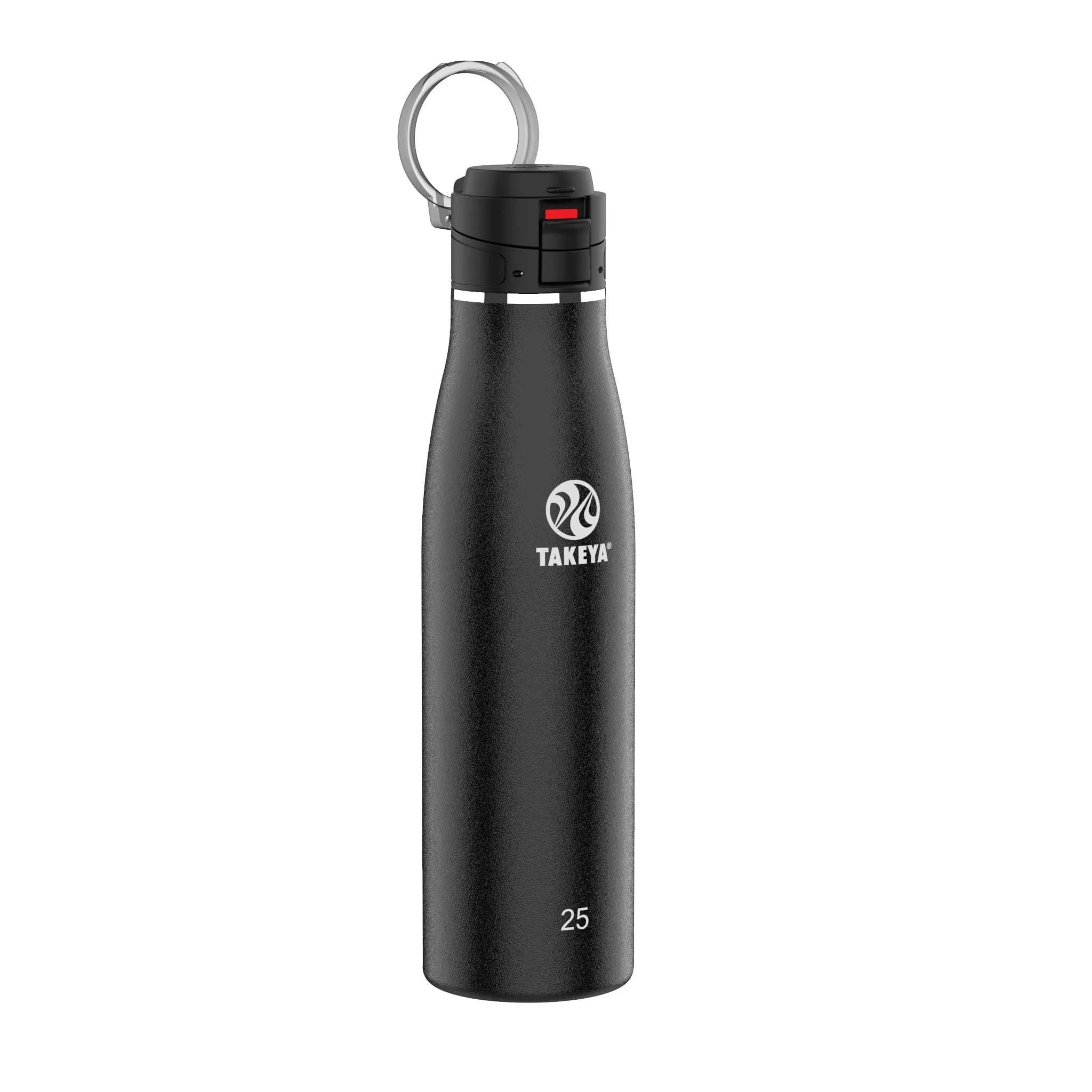 Takeya Traveler Stainless Steel Travel Coffee Mug with Flip-Lock Lid (25 oz, Onyx) | Leakproof Insulated Mug for Coffee & Tea