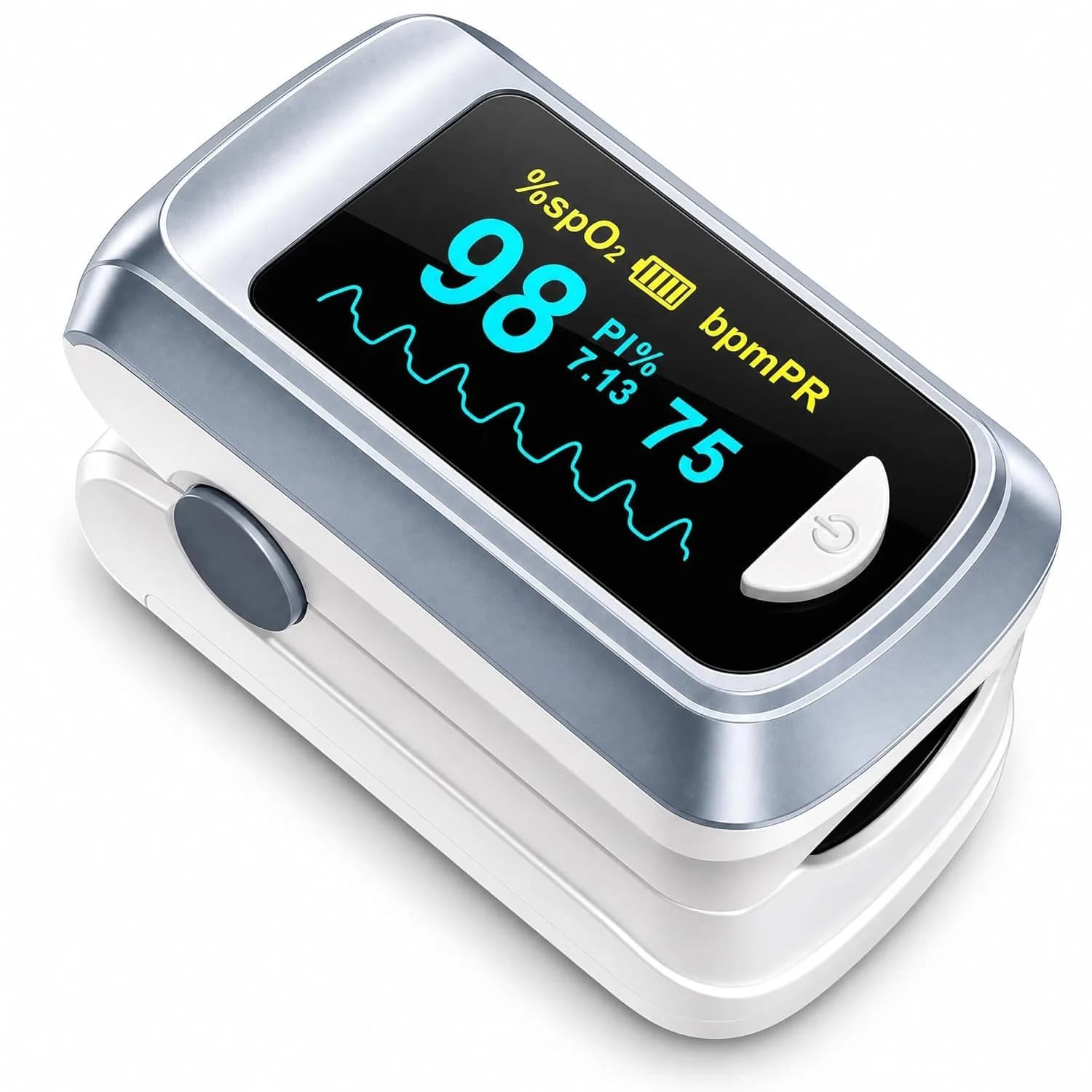 HealthTree Fingertip Pulse Oximeter & Heart Rate Monitor | 70%-100% SpO2, +/-2% Accuracy - main product image