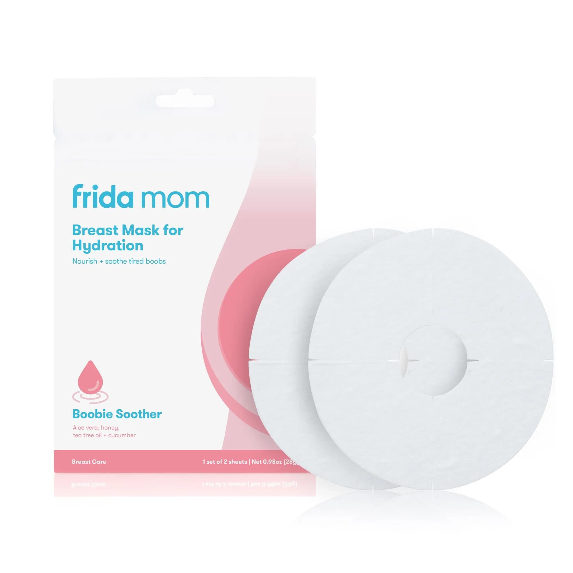 Frida Mom Hydration Packets for Breasts, 2 Sheet Masks | Soothe & Nourish Nipples - main product image