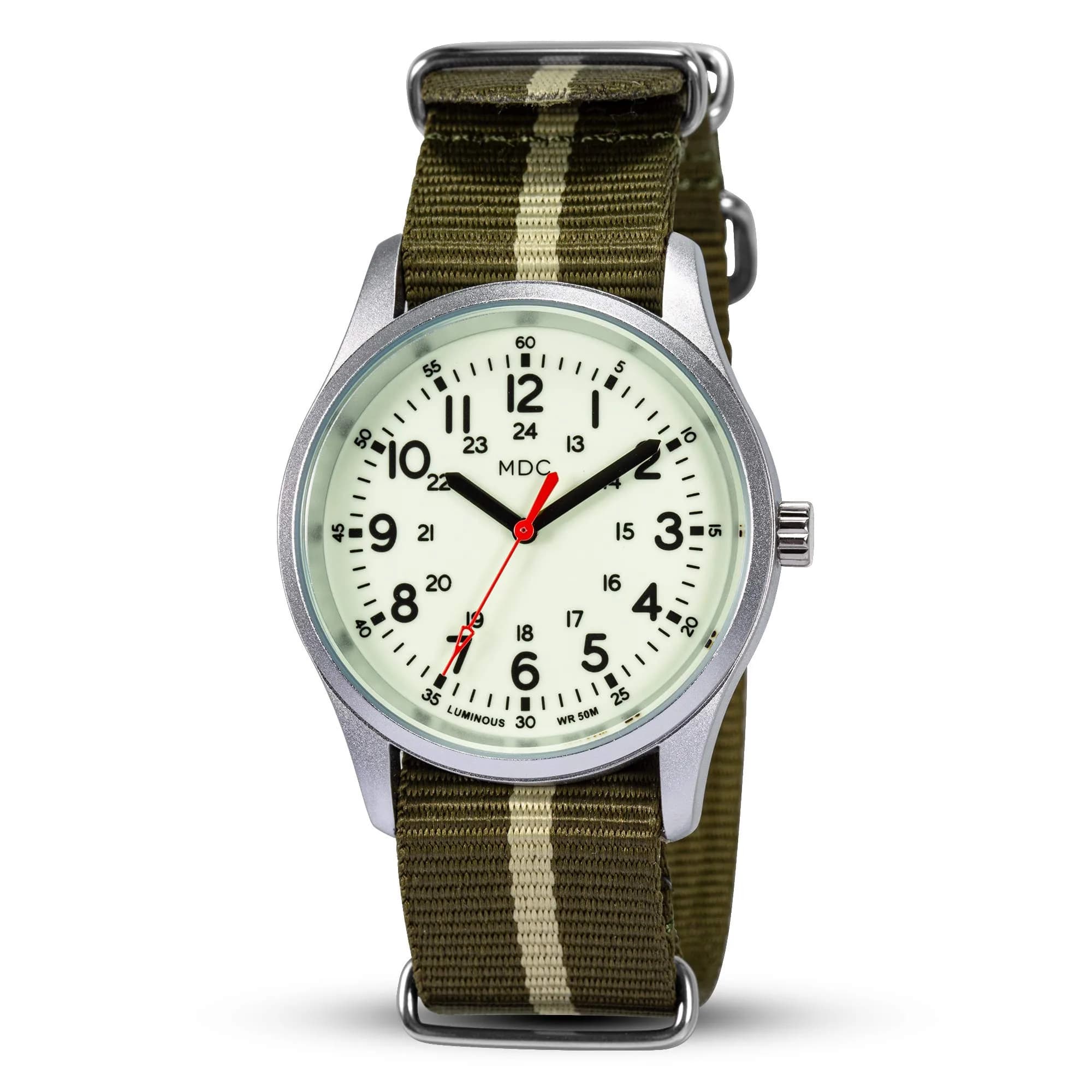 Infantry Men's Military Field Watch 38mm (1.5 inch) | Glow Dial, Nylon Strap, 5ATM Waterproof - main product image