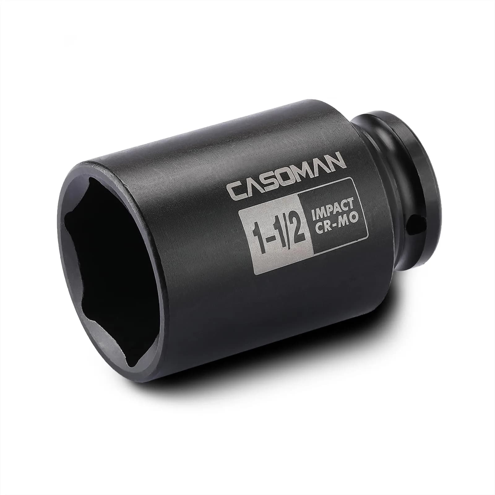 CASOMAN 1-1/2 Inch Drive Deep Impact Socket 38.1mm (1.5") | Heavy-Duty CR-MO 6-Point Axle Nut Removal Tool - main product image