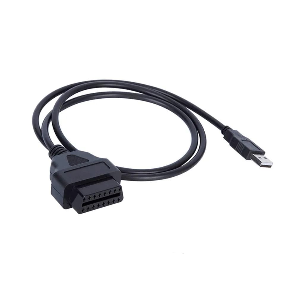 WSDMAVIS 1Meter 16 Pins OBD2 Female to USB A Male Power Connection Cable | Power Supply Only, 1m - main product image