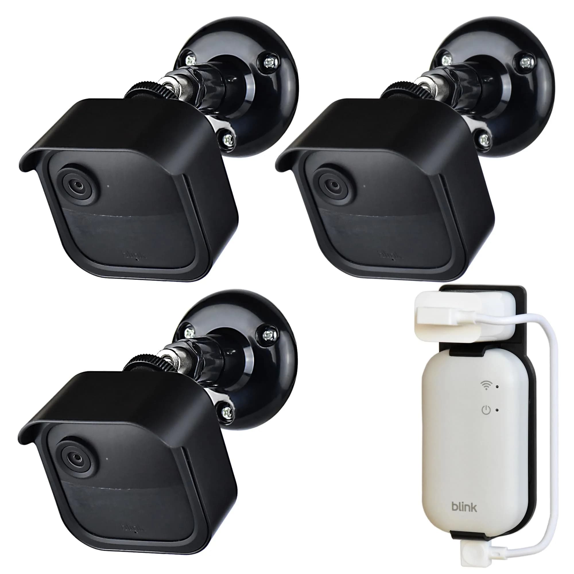 GoHonor Blink Outdoor Camera Mount Bracket 5-Pack with Sync Module Outlet Mount | Weatherproof ABS Plastic