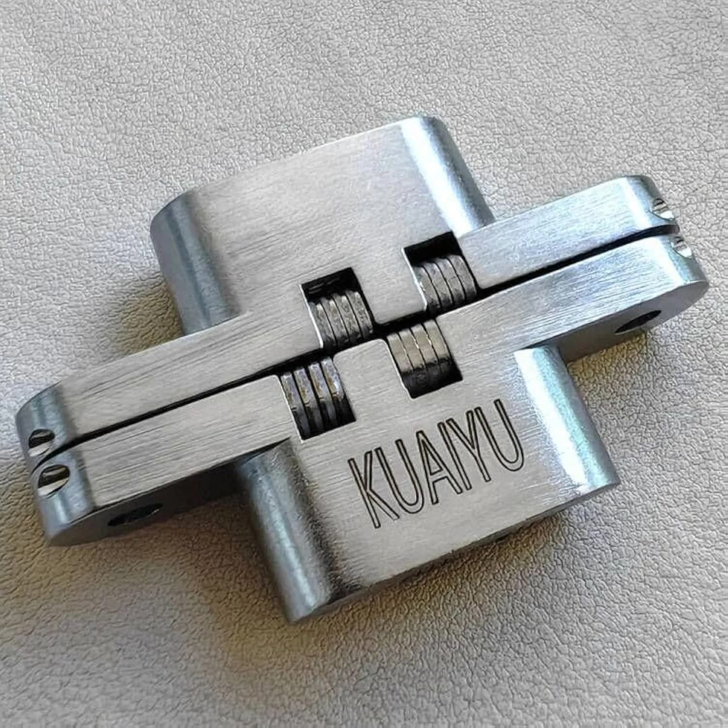 LYANG Hidden Door Hinge, Stainless Steel, Silver, 6cm (2.36in) | Concealed Barrel Hinge for Wooden Boxes & Cabinets - main product image