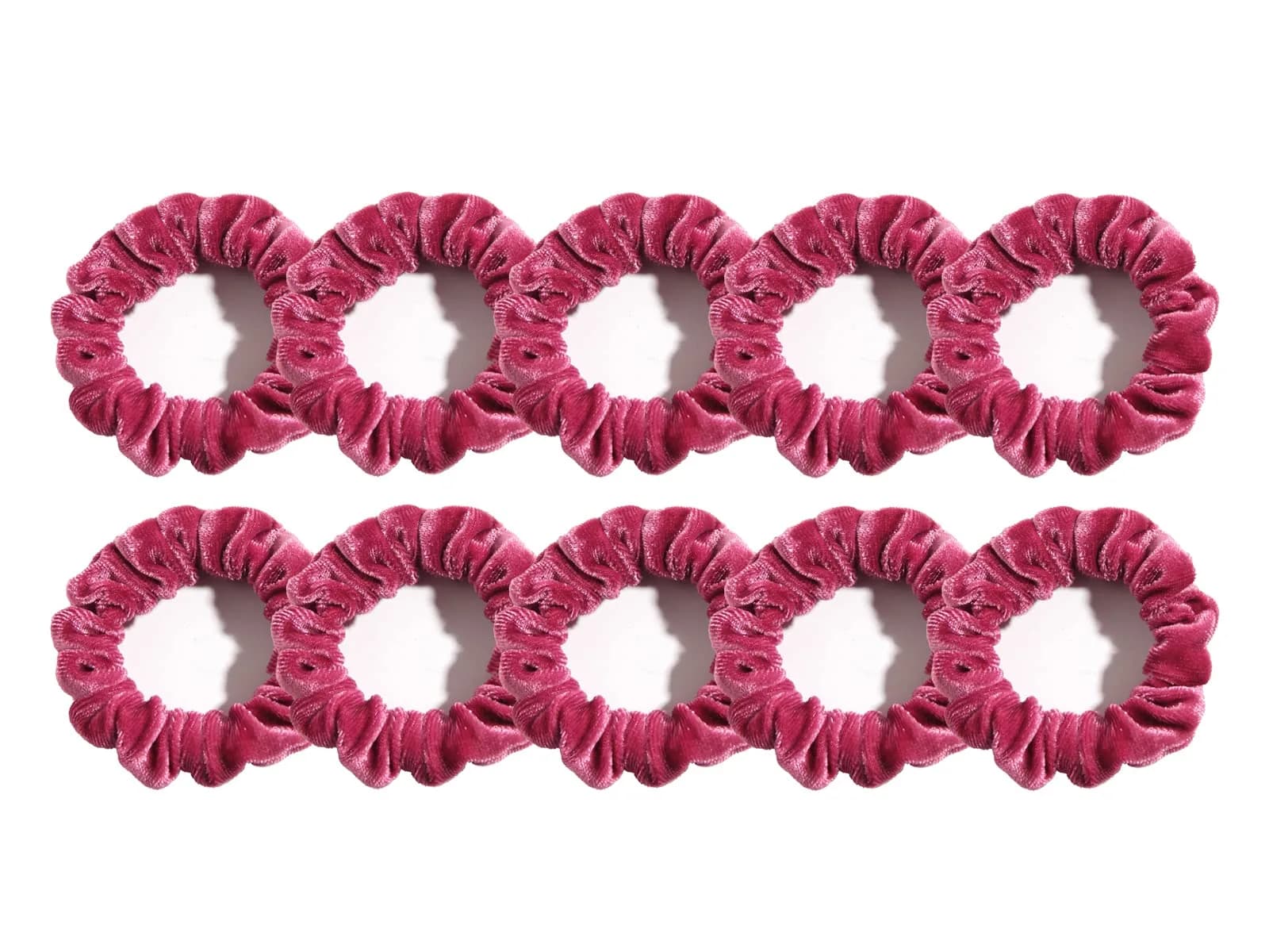 LFOUVRE Small Velvet Scrunchies (10-Pack, 7cm) | Gentle Hold for All Hair Types - main product image