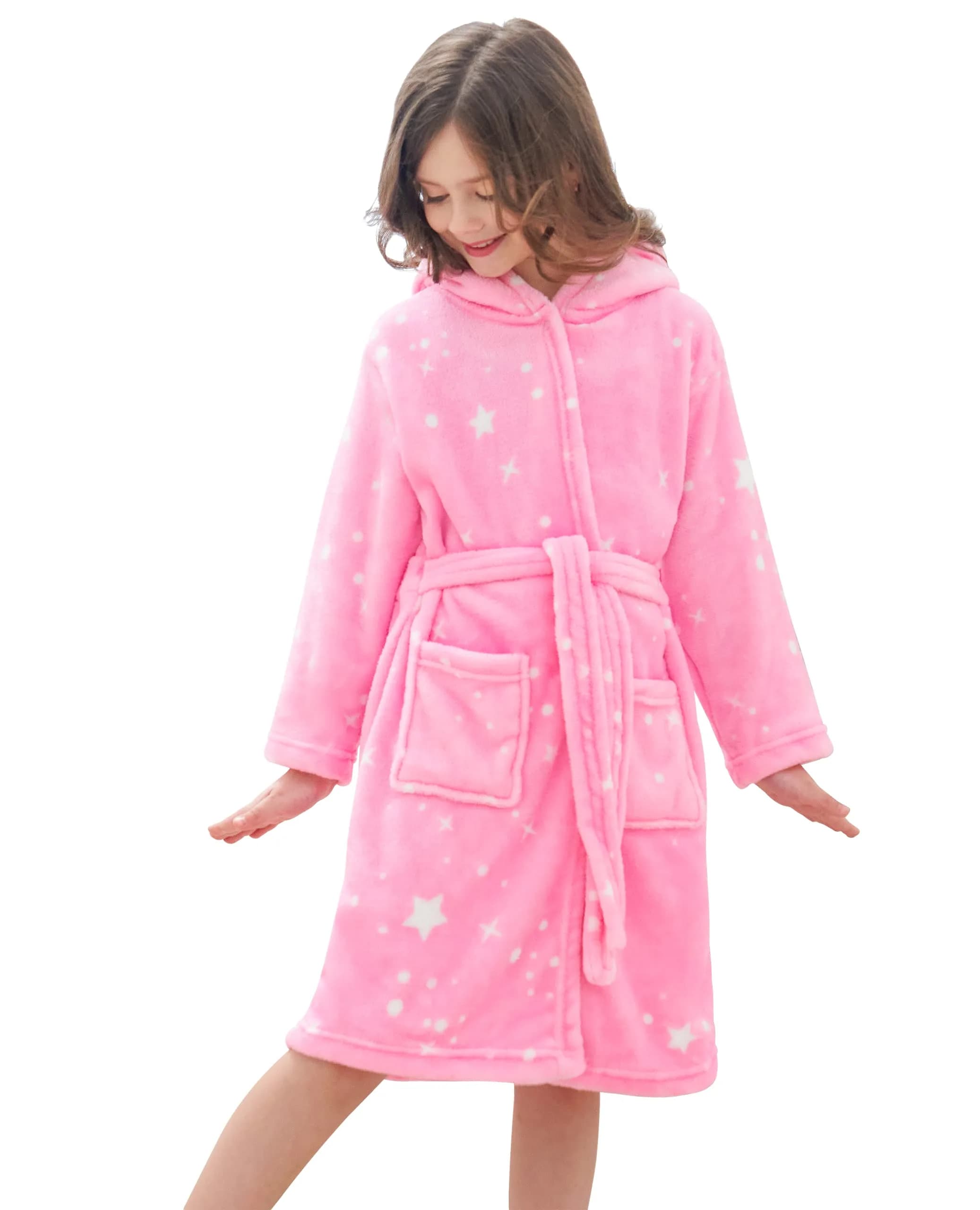 Doctor Unicorn Soft Hooded Rainbow Bathrobe for Girls 10-11 Years | Bright Colors & Premium Polyester