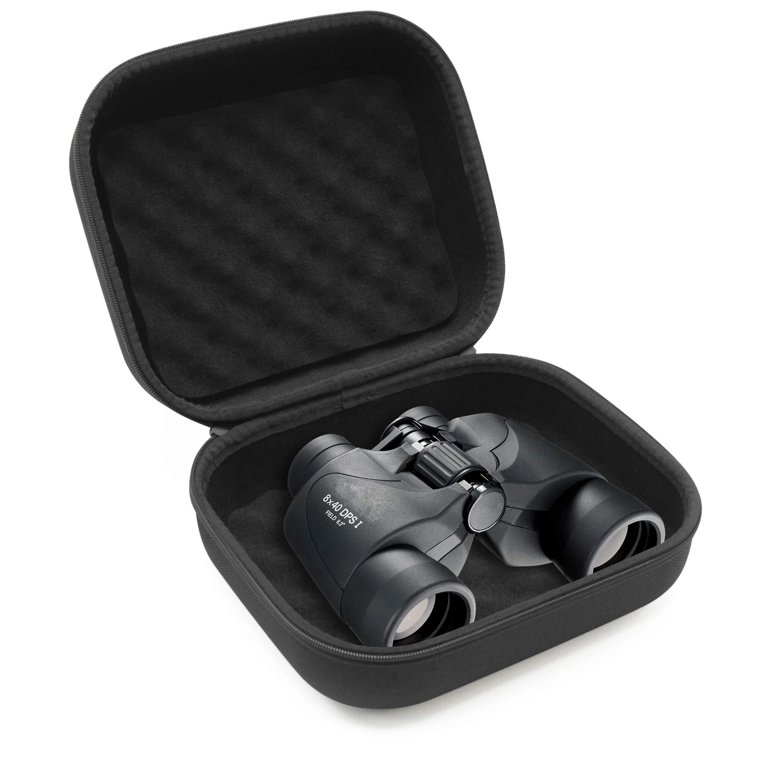 CASEMATIX Binocular Case with Impact-Absorbing Foam Interior - Hard Shell Protection, Reinforced Zippers, Rubber Handle, Accessory Bag (9.5" x 8" x 4.5") - main product image
