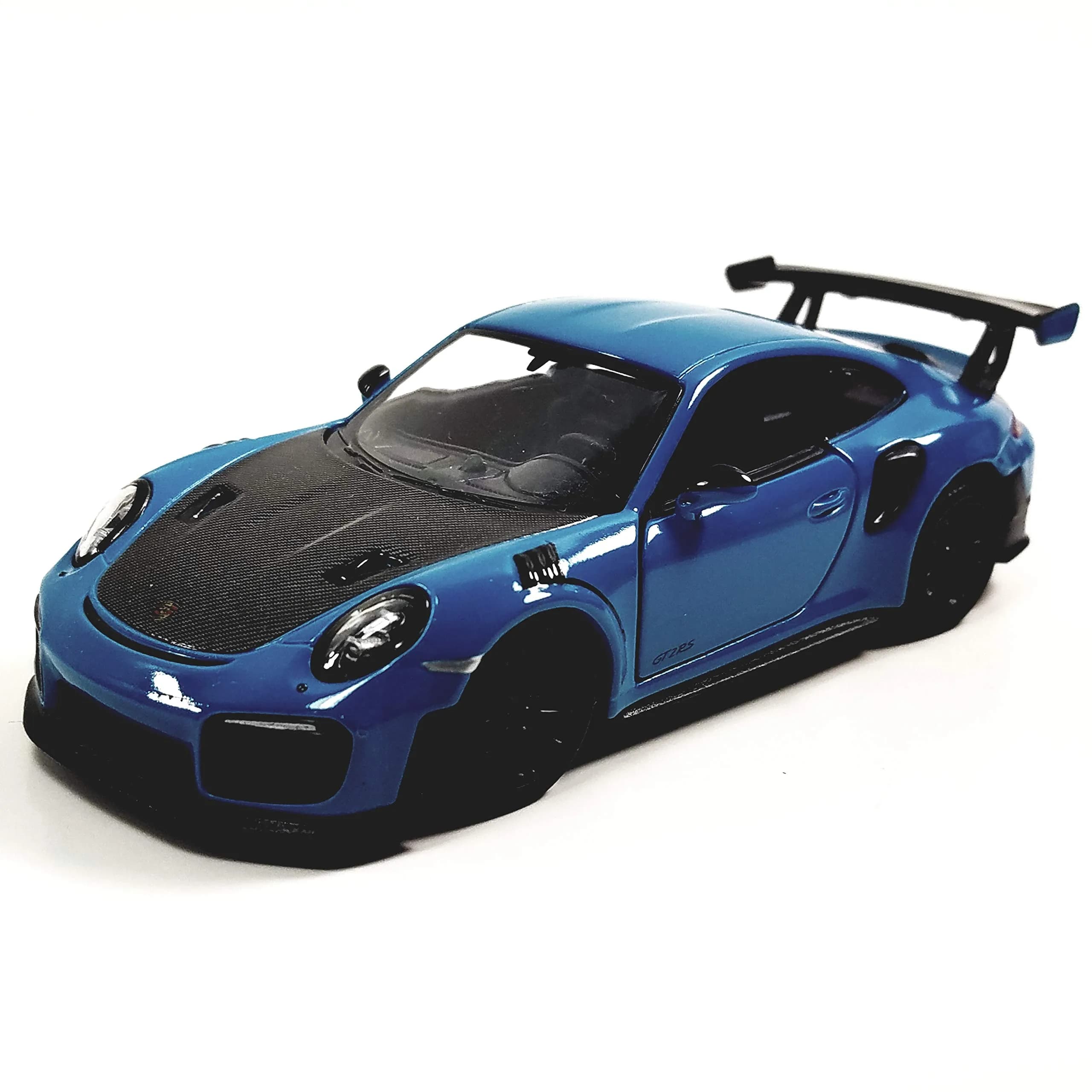 KiNSMART 2010 Porsche 911 GT2 RS Aqua Blue 1:36 Scale Diecast Metal Model Toy Car - main product image