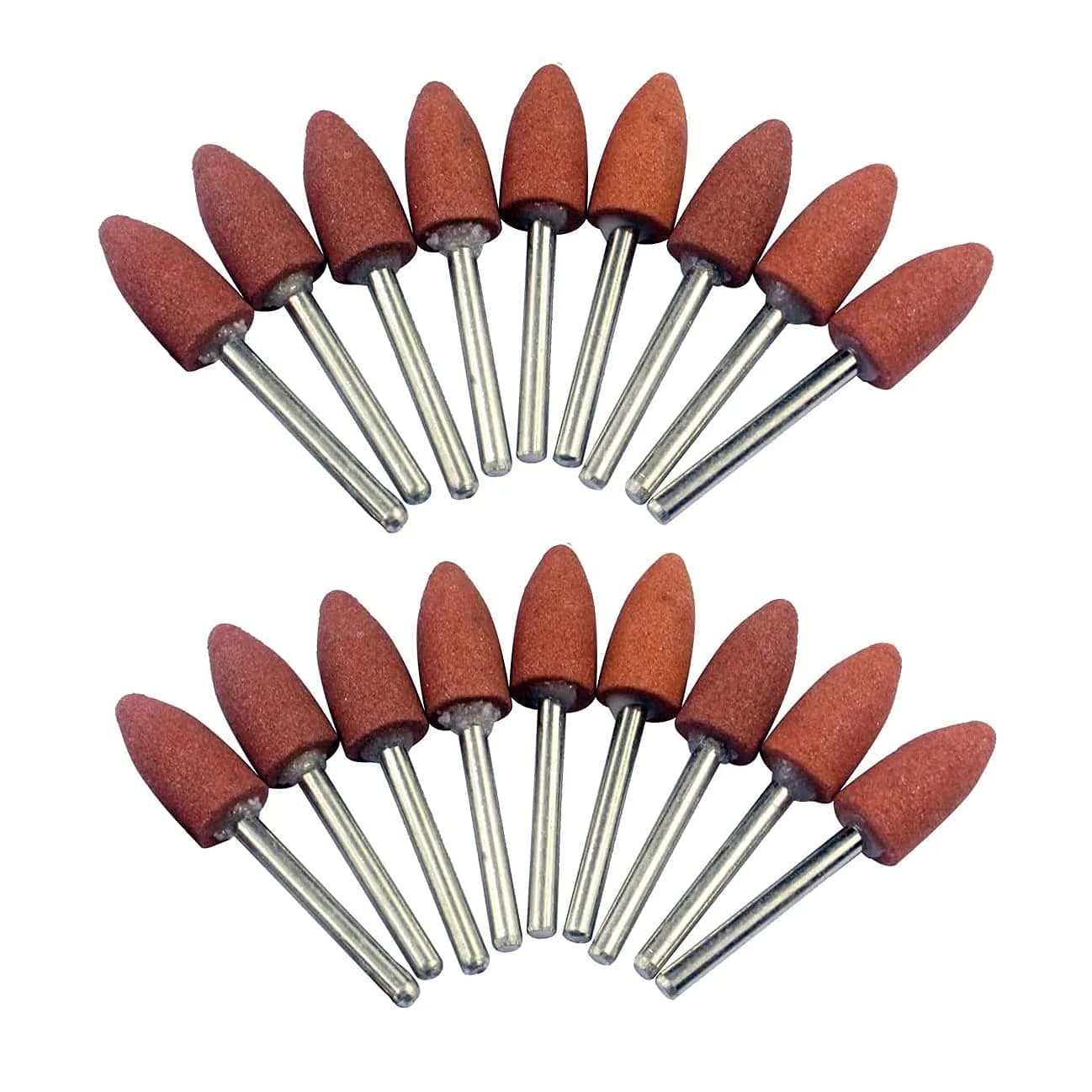 Luo ke 18 Pcs 1/8" Shank Bullet Shape Rotary Grinding Stone Sets | Durable Corundum Tips for Metal & Stone (70-120 chars)