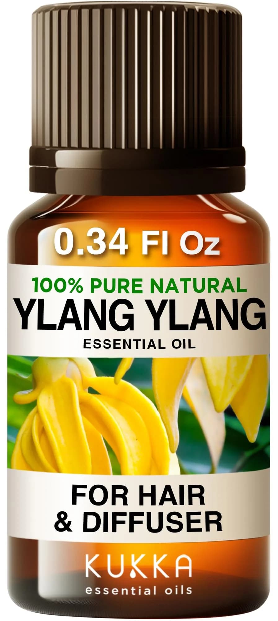 KUKKA Essential Oils Coffee Essential Oil for Hair, Skin, Diffuser, Aromatherapy & DIY Soap Making Scent (1 Fl Oz / 30ml) — Ylang Ylang / 0.34 Fl Oz
