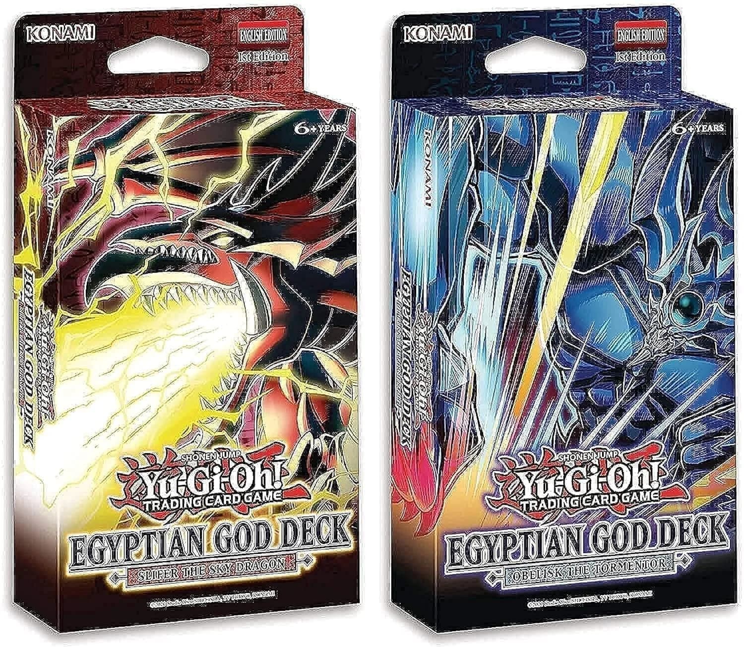 Yu-Gi-Oh! TCG: Egyptian God Decks Slifer The Sky Dragon & Obelisk The Tormentor 2-Pack | Collectible Card Game Decks - main product image