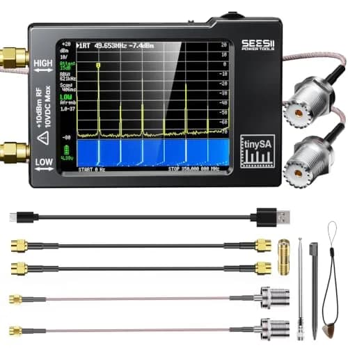 Seesii TinySA Spectrum Analyzer 0.1-960MHz | Portable RF Measurement & Signal Generator