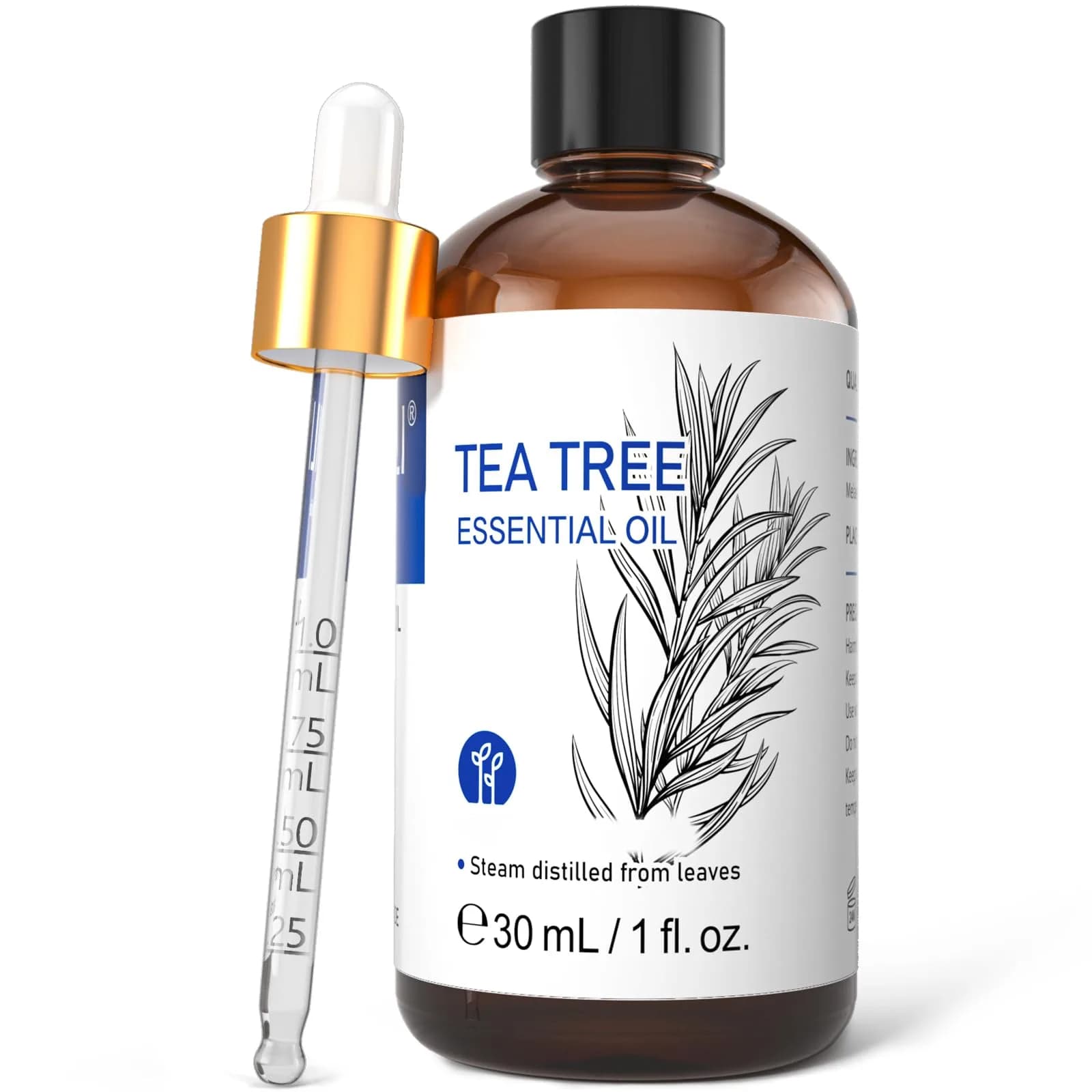 HIQILI Tea Tree Essential Oil 1.01 Fl Oz (30ml) | Pure & Natural for Skin, Hair, Nails, Diffuser & DIY - main product image