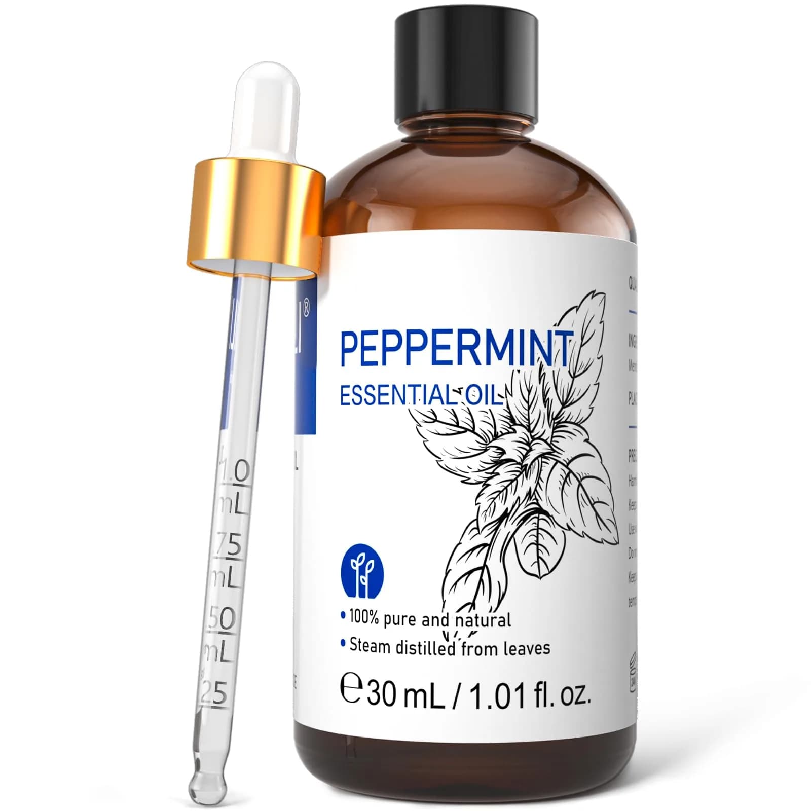HIQILI Peppermint Essential Oil 1 Fl Oz (30ml) | Pure Natural Aromatherapy for Home & Skin - main product image