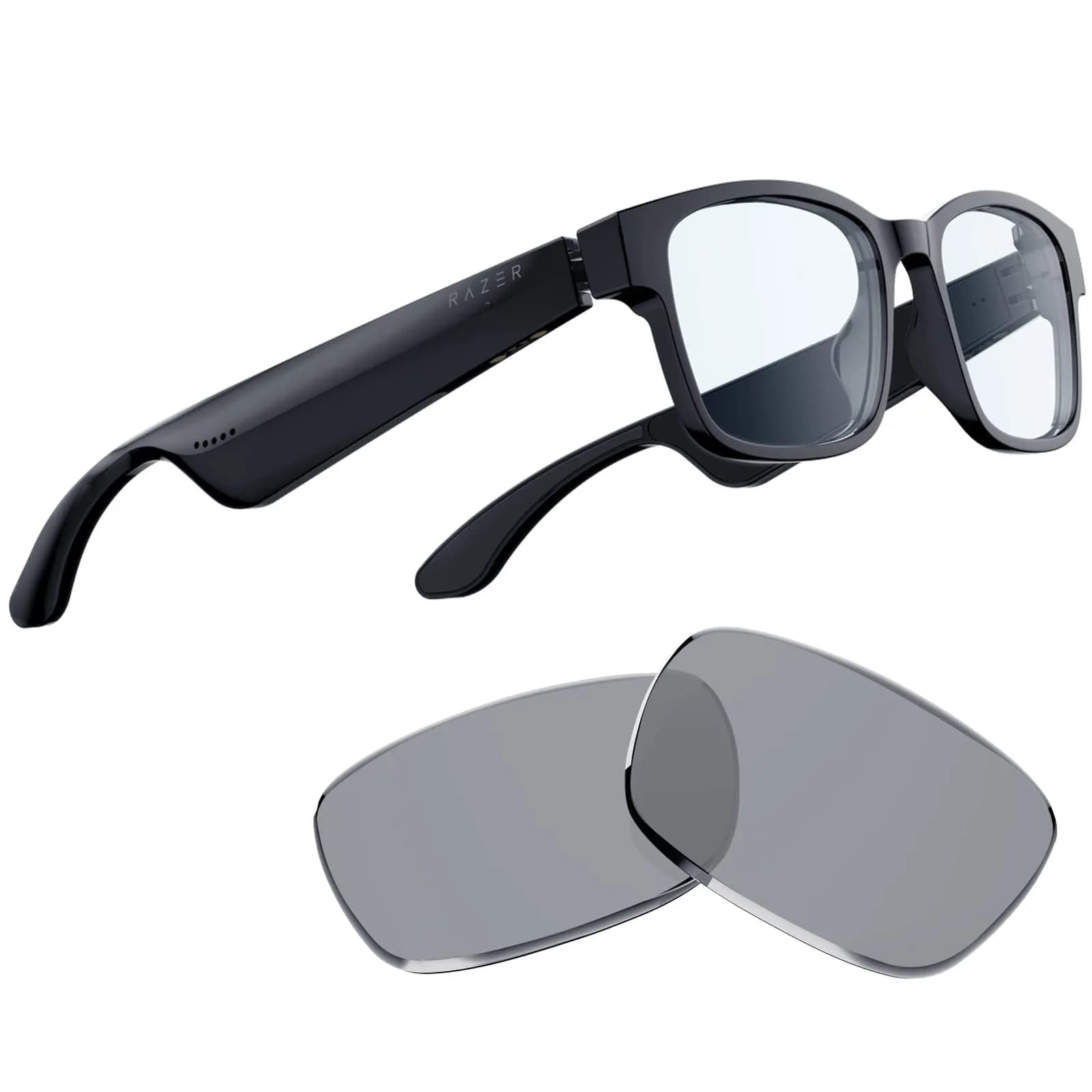 Razer Anzu Smart Glasses: Blue Light Filtering & Polarized Sunglass Lenses, Small Rectangle | Low Latency Audio - main product image