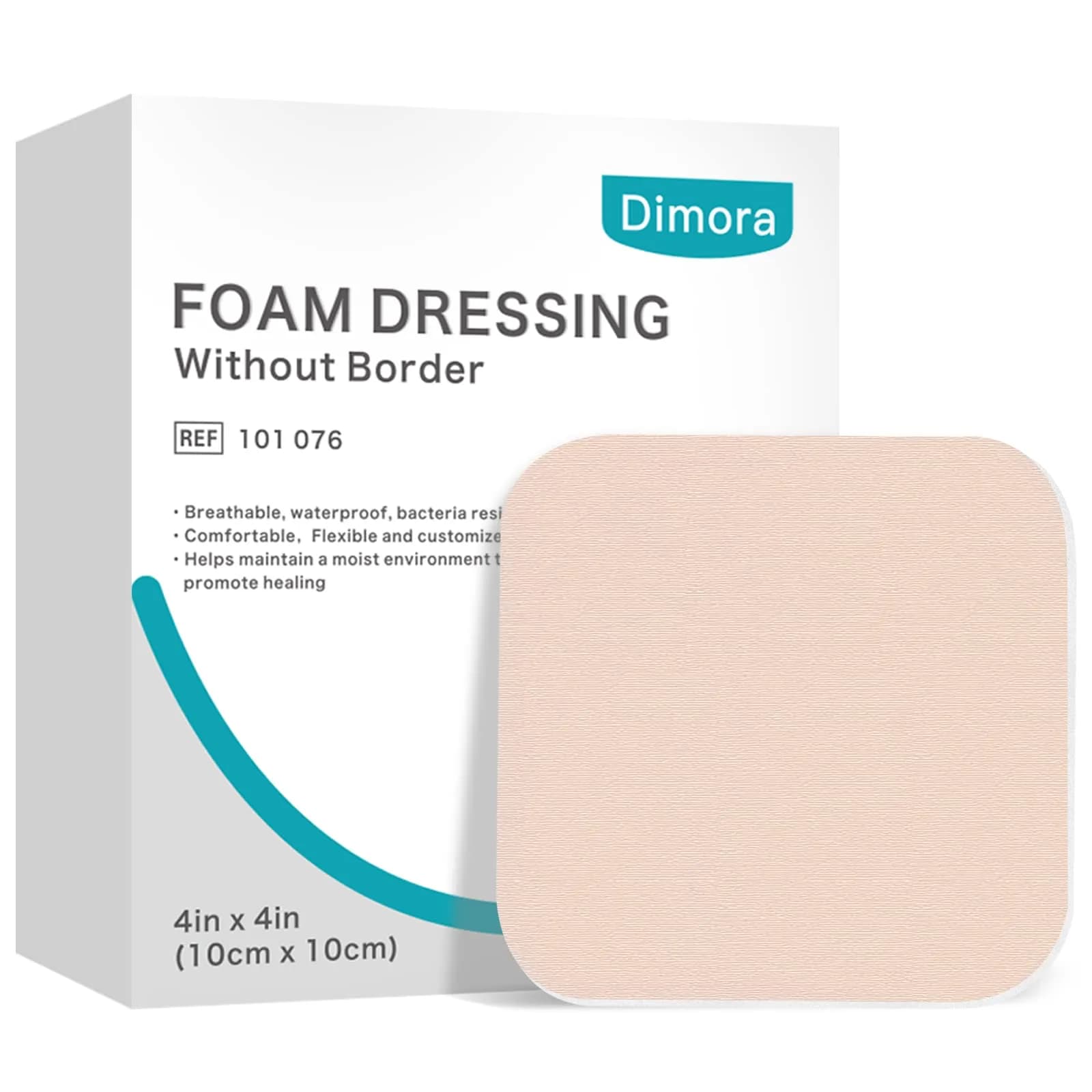 Dimora Foam Dressing 4x4 Inch | Highly Absorbent Waterproof Wound Care Pad