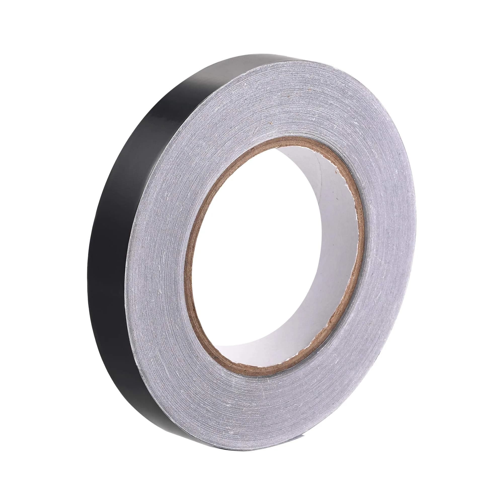 uxcell Aluminum Foil Tape Black Matte 10mm x 50m (164ft) | Non-Reflective HVAC Sealing Tape - main product image