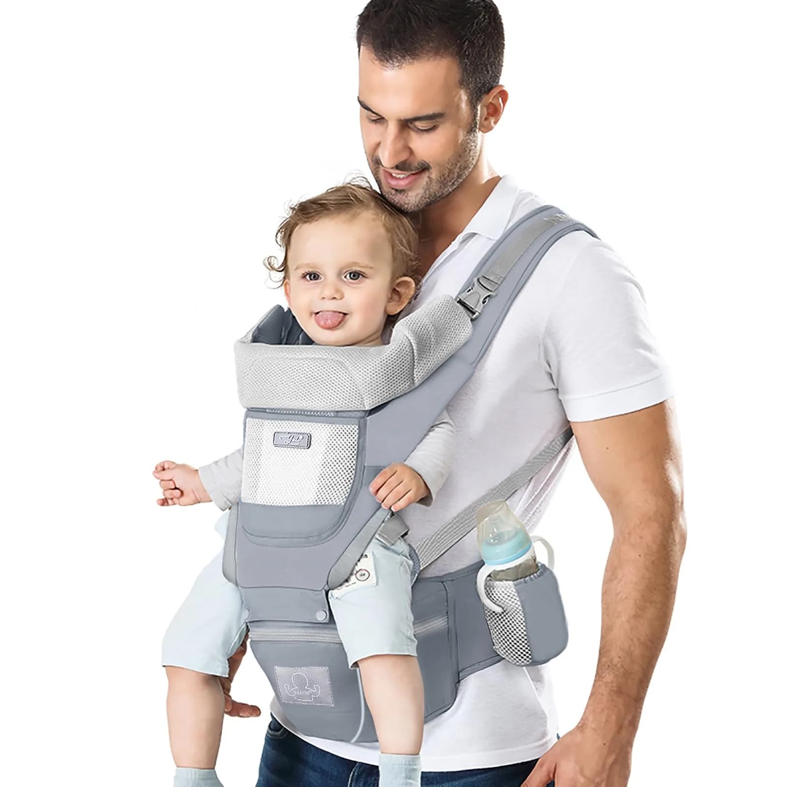 YSSKTC Ergonomic Baby Carrier Hip Seat for Newborns to Toddlers | 2.5-15kg (7-33lbs) Grey - main product image