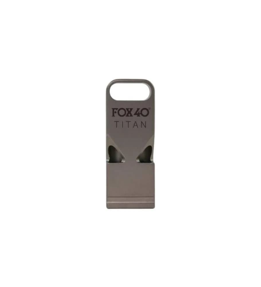 Fox 40 Titan Premium Dual Tone Titanium Whistle - Titanium | Powerful, Lightweight & Corrosion Resistant - main product image