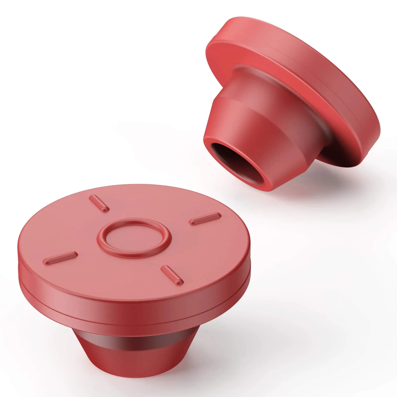 Biomed Solutions 13mm Self Healing Injection Ports Vials Rubber Stoppers 100pcs | Mushroom & Liquid Culture Jar Seal - main product image
