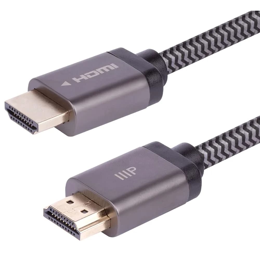 Monoprice 8K Certified Braided Ultra High Speed HDMI 2.1 Cable 0.91m (3 ft) | Supports 8K@60Hz, 48Gbps, eARC, Dynamic HDR - main product image