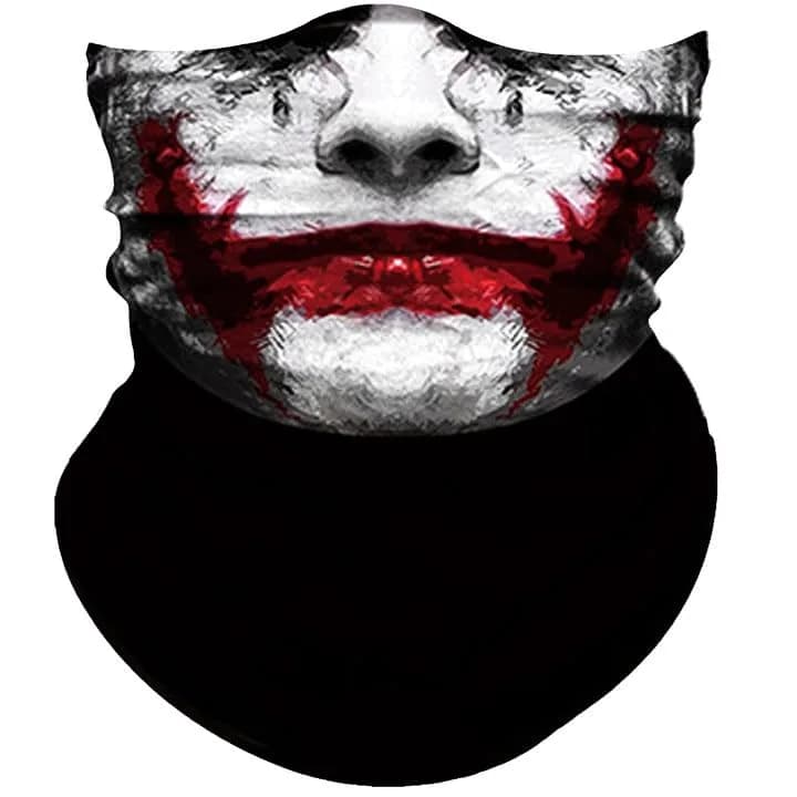 Obacle Skull Face Mask Half for Dust Wind UV Sun Protection Seamless 3D Tube Mask Bandana for Men Women (Skull Light Blue Rock Melt)