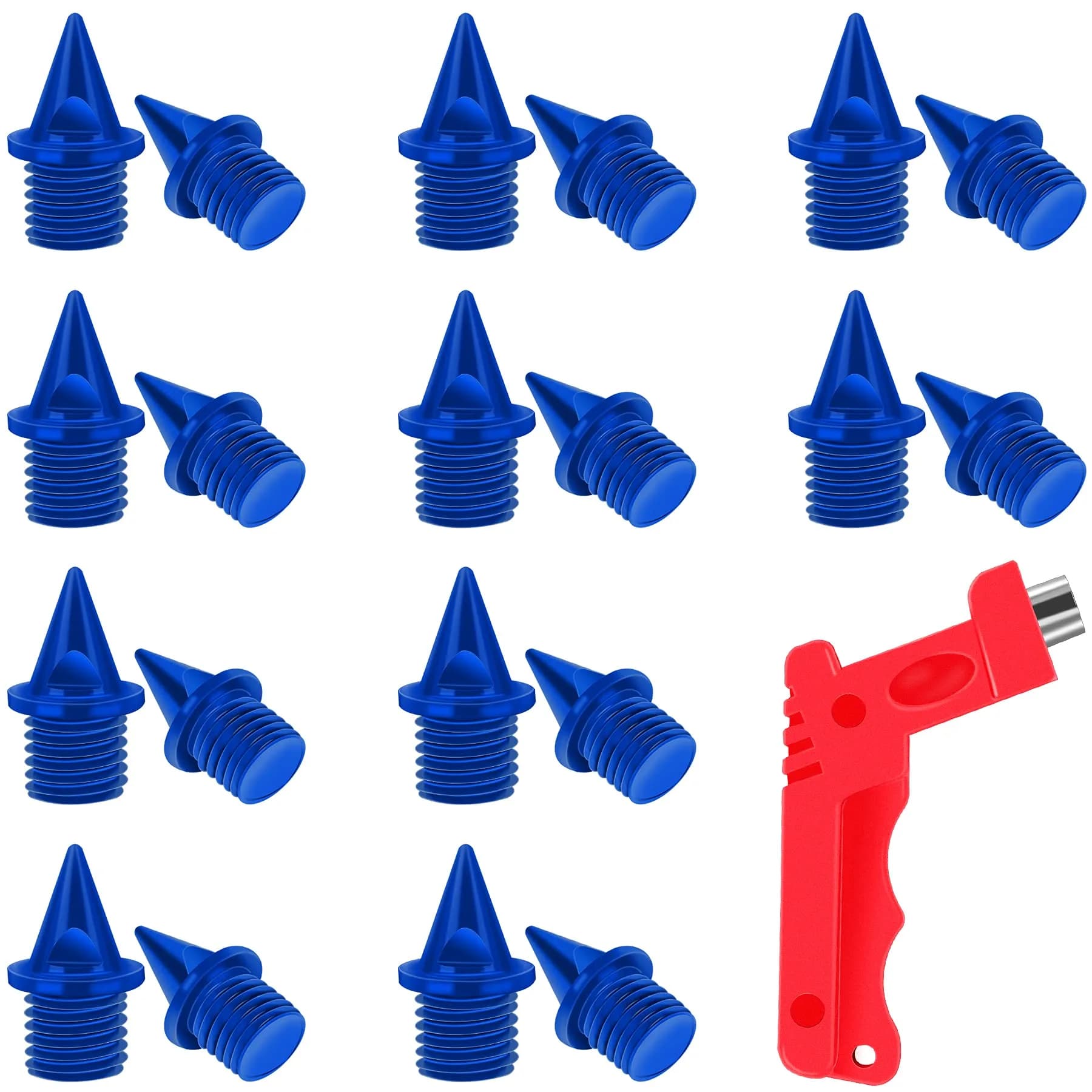 AUGSUN 20pcs 1/4inch Steel Cross Country Spikes with Spike Wrench | Replacement Spikes for Sprint Shoes