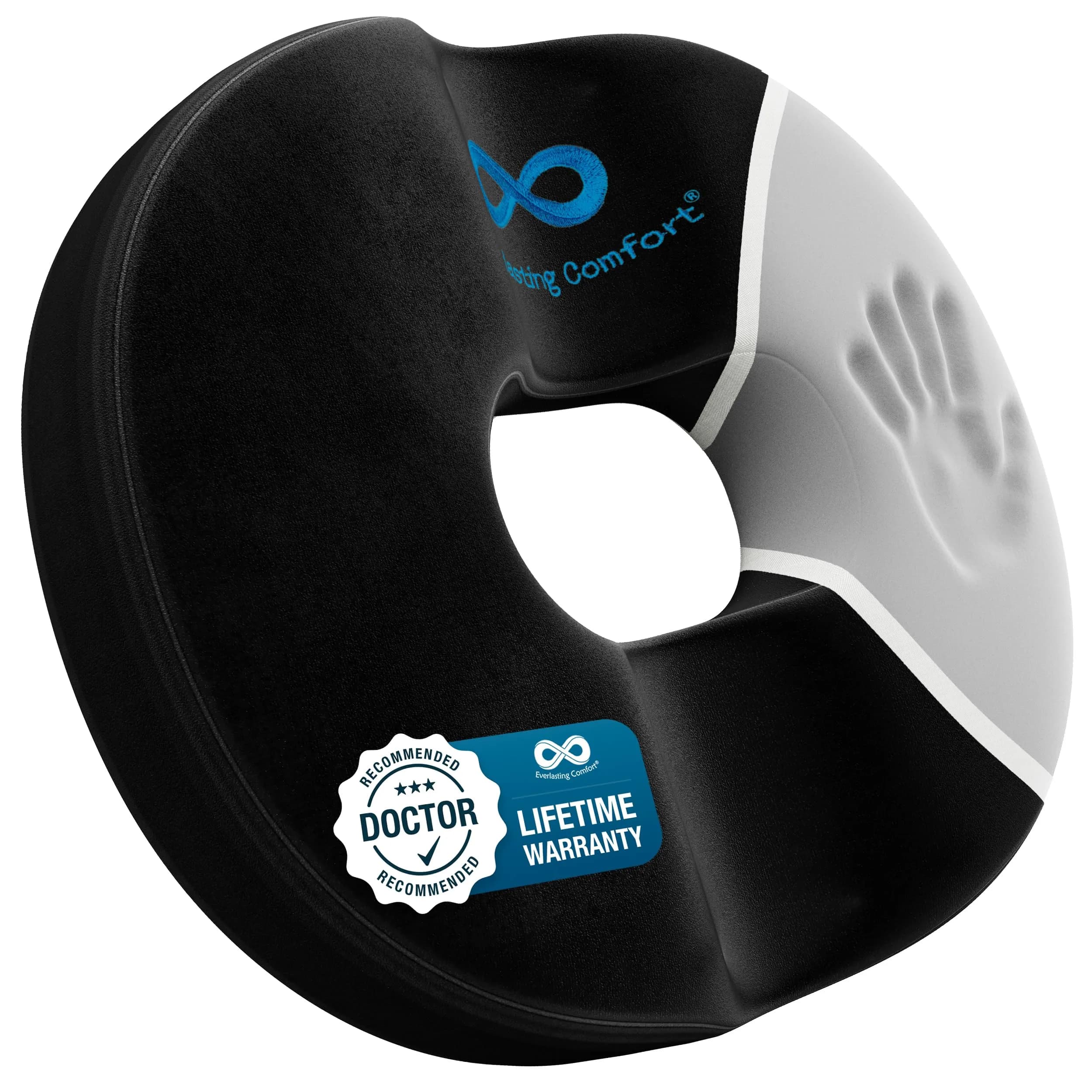 Everlasting Comfort Donut Pillow for Tailbone Pain Relief 33cm (13in) | Ergonomic Seat Cushion for Coccyx Pain - main product image