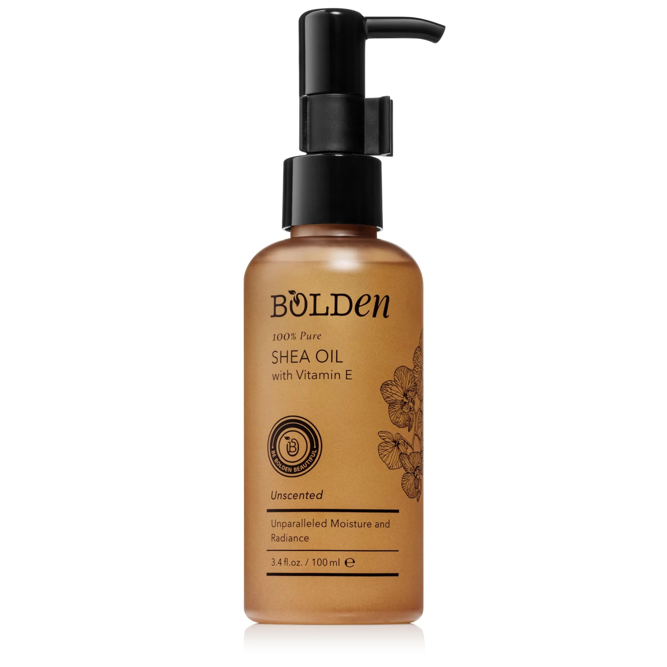 BOLDEN Shea Oil with Vitamin E | 100% Natural | 100 ml (3.4 fl oz) | Fragrance-Free for Skin & Hair - main product image