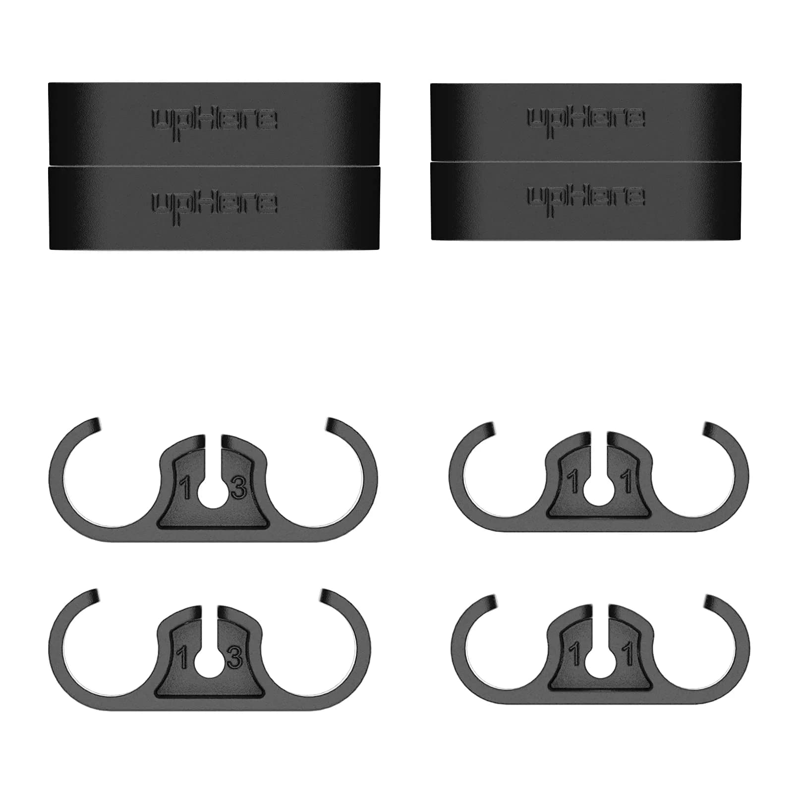 upHere Water Cooling Pipe Buckle Set 8 pcs | Compatible for Tubes Up to 13mm, Black