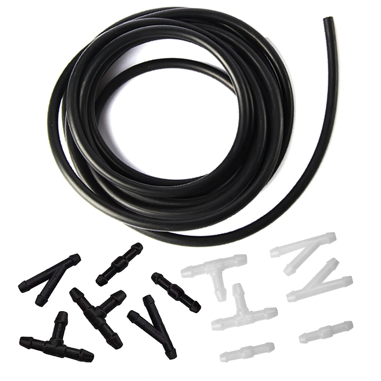 JAMCARI Windshield Washer Hose Kit 4 Meter (157 Inch) with 12 Connectors | Universal Car Water Pump and Nozzle Installation - main product image