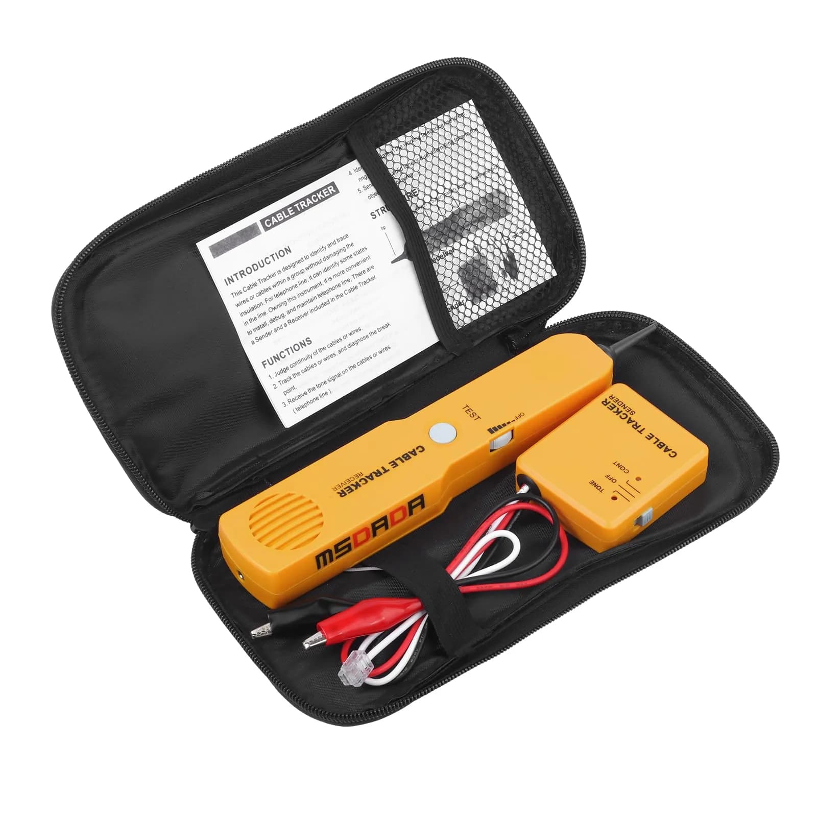 MSDADA Wire Tracer Tone Generator and Probe Kit | Network & Cable Tester for Telephone & Coaxial Wires - main product image