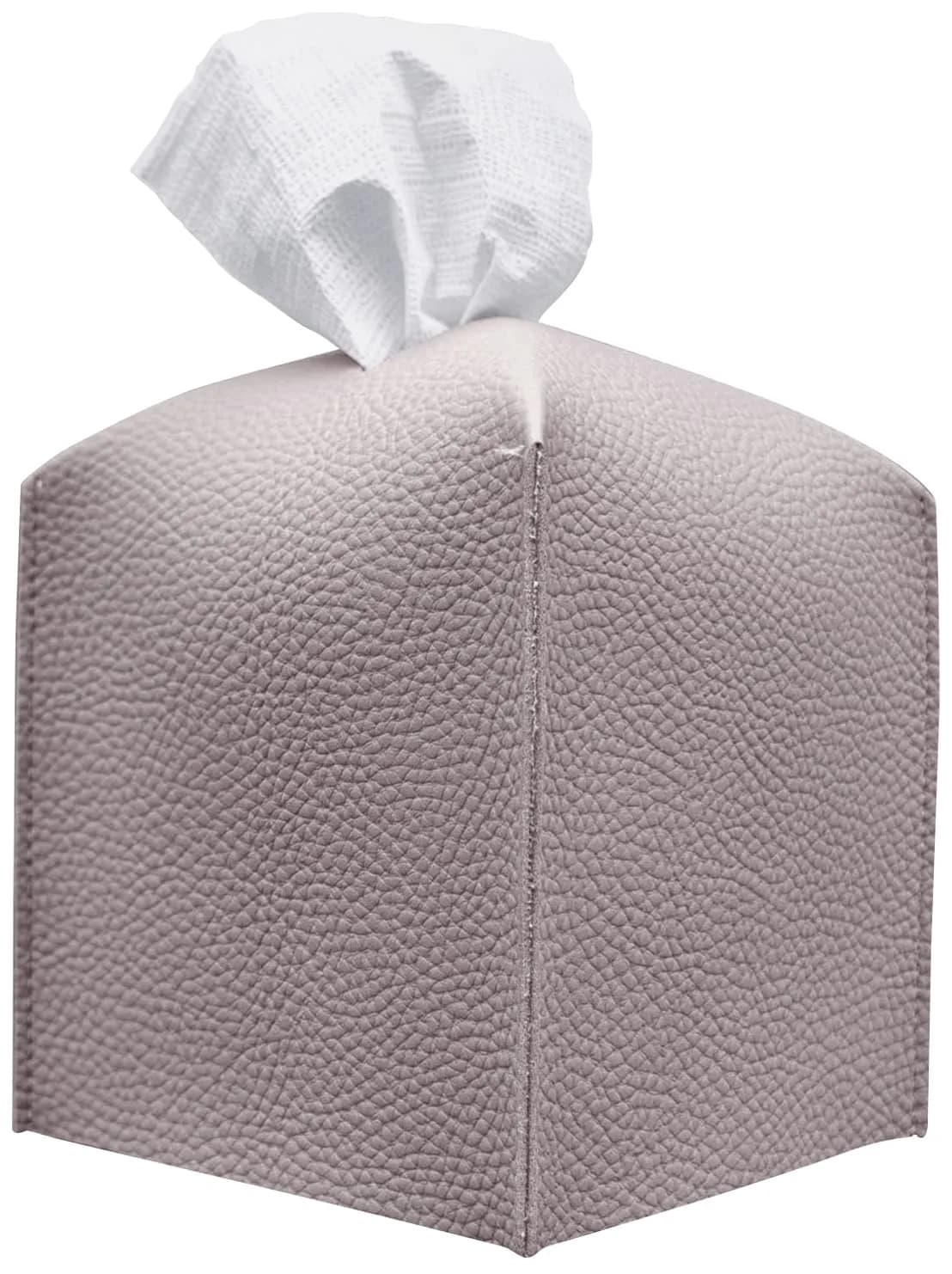 Carrotez Modern PU Leather Square Tissue Box Cover 13cm (5"X5"X5") | Stylish Organizer for Home & Office