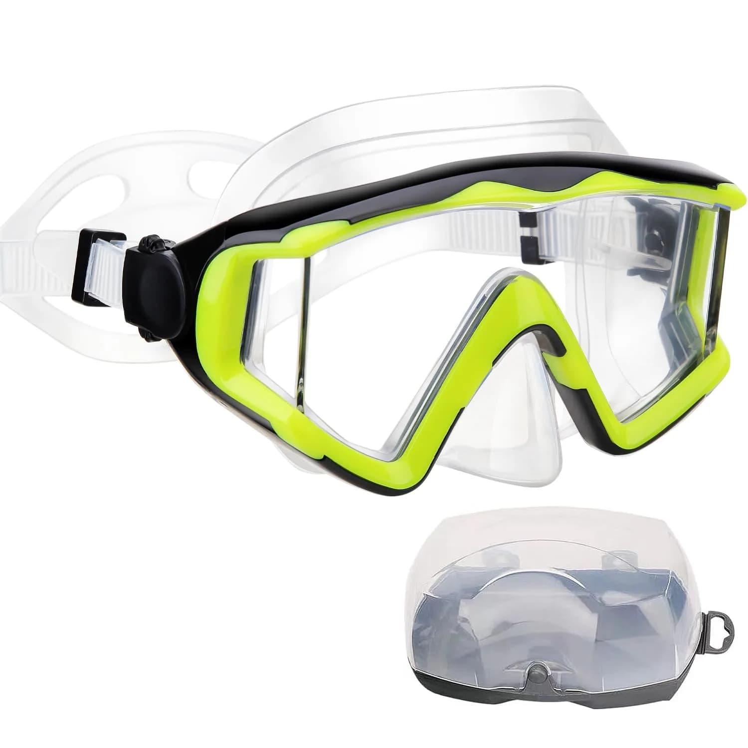 AQUA A DIVE SPORTS Blue Single Lens Diving Mask | 180° Wide View Anti-Fog